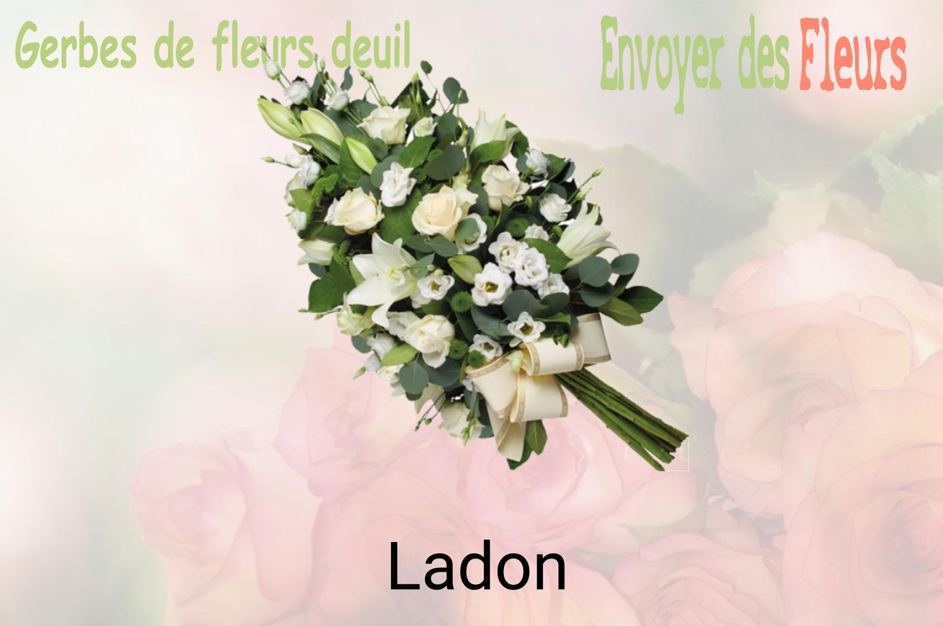 Gerbe de fleurs de deuil livrée à Ladon